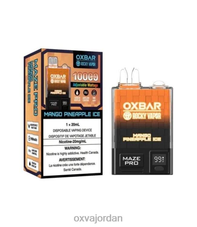 OXVA Vape Disposable - مانجو أناناس مثلج 6XVFT29 OXVA OXBAR MAZE PRO 10000