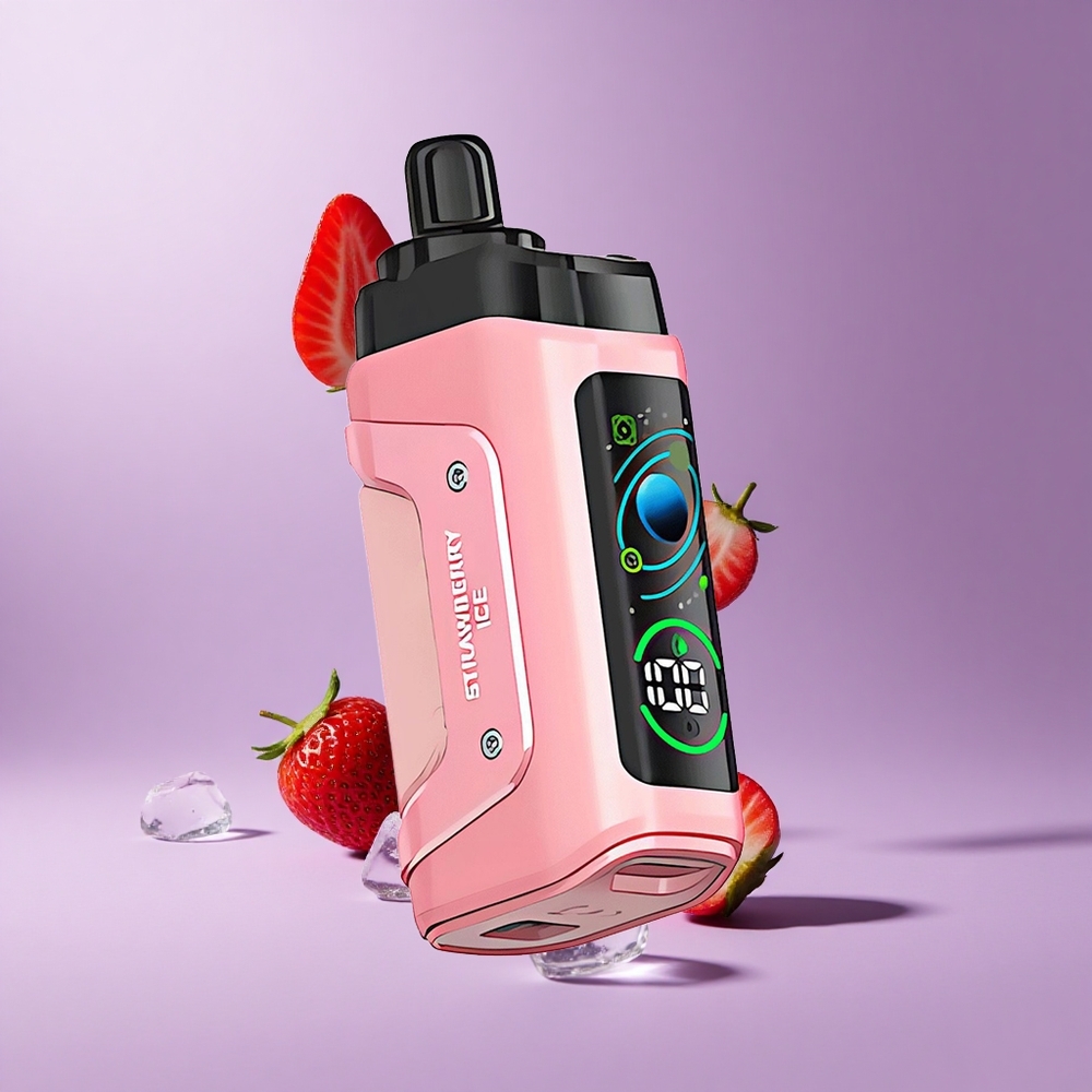 Razz Bar 45000 نفخة سيجارة إلكترونية فراولة آيس مع ملف شبكي 1.0 أوم وبطارية 650 مللي أمبير