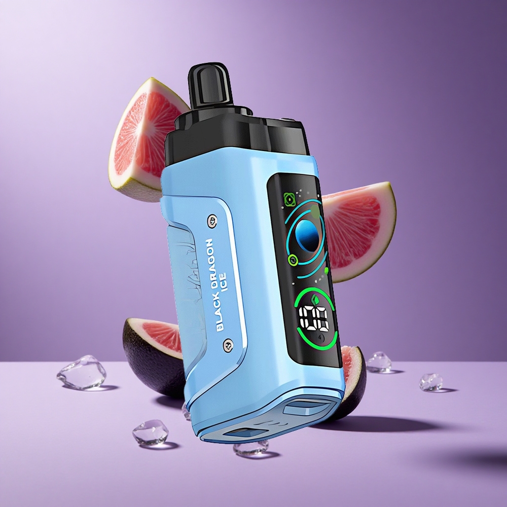 Razz Bar 45000 Puffs سيجارة إلكترونية يمكن التخلص منها التنين الأسود الجليد وتوت العليق مع ملف شبكي 1.0 أوم وبطارية 650 مللي أمبير