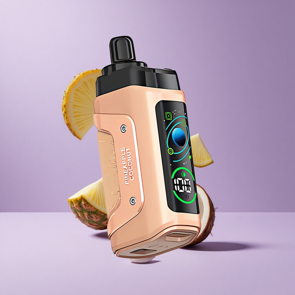 Razz Bar 45000 Puffs سيجارة إلكترونية للاستخدام مرة واحدة أناناس وجوز الهند مع ملف 1.0 أوم وبطارية 650 مللي أمبير