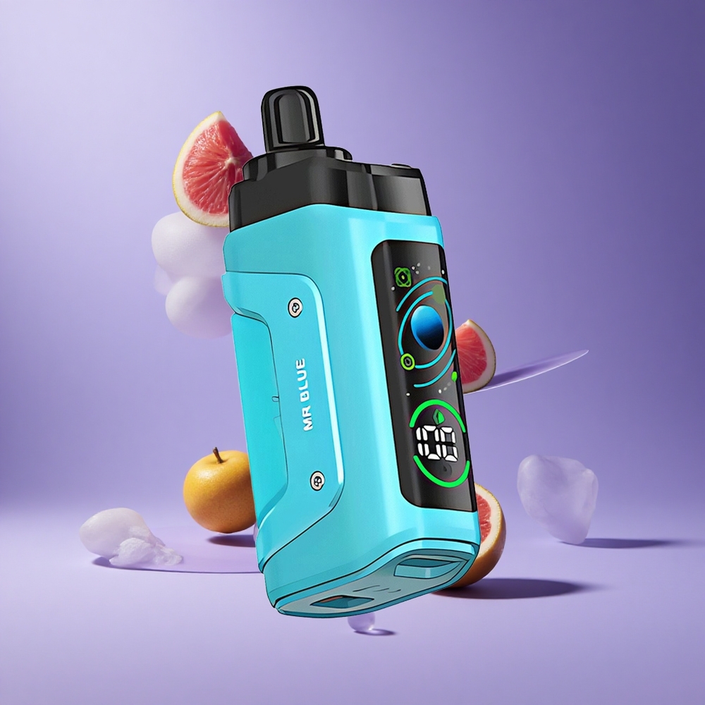 Razz Bar 45000 Puffs سحبة جهاز تبخير قابل للتعديل بنكهة التوت الأزرق Mr Blue