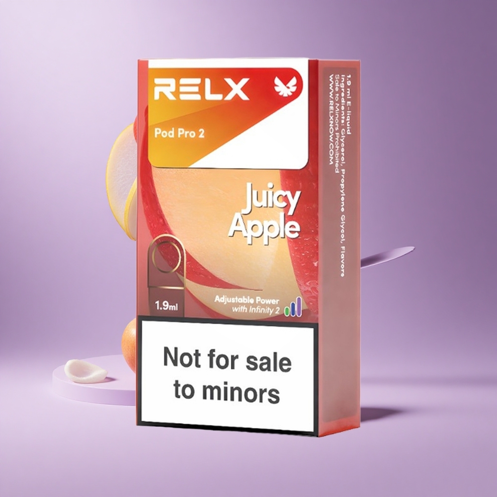 Relx Pod Pro 2 جهاز فايب تفاح عصيري بسعة 1.9مل و 600 نفخة