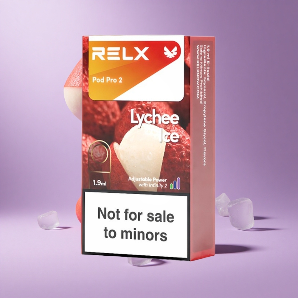 Relx Pod Pro 2 جهاز تبخير بنكهة ليتشي آيس بسعة 1.9 مل و 600 نفخة