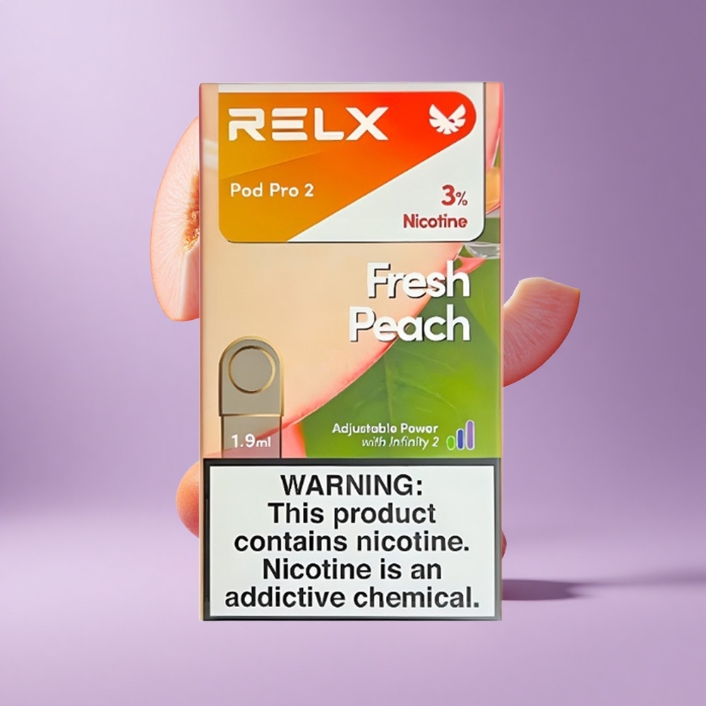 Relx Pod Pro 2 جهاز تبخير بخوخ طازج بسعة 1.9 مل و 600 نفخة