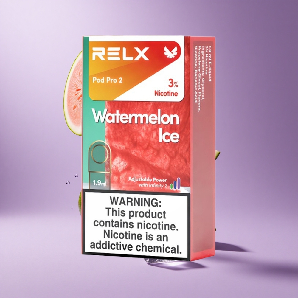 Relx Pod Pro 2 بطعم بطيخ مثلج بسعة 1.9 مل و 600 نفخة