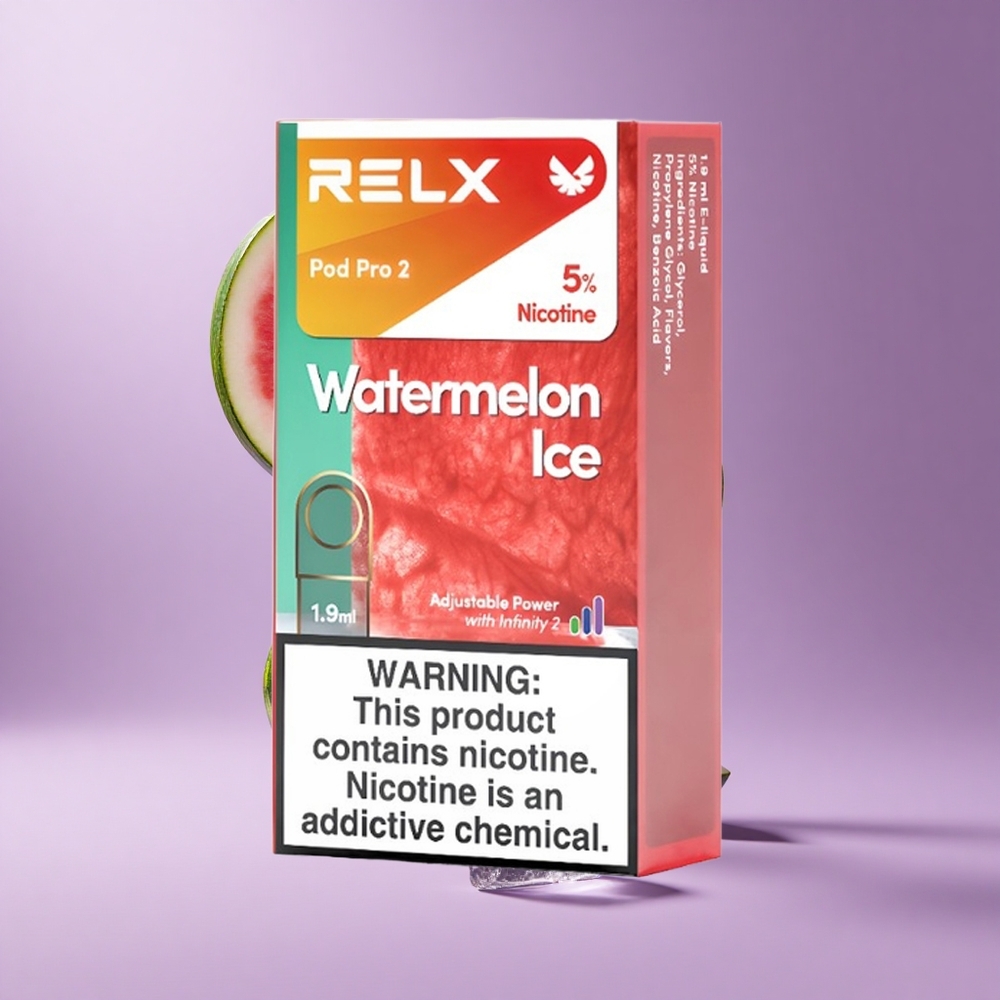 Relx Pod Pro 2 جهاز تبخير بطيخ مثلج سعة 1.9 مل مع 600 نفخة
