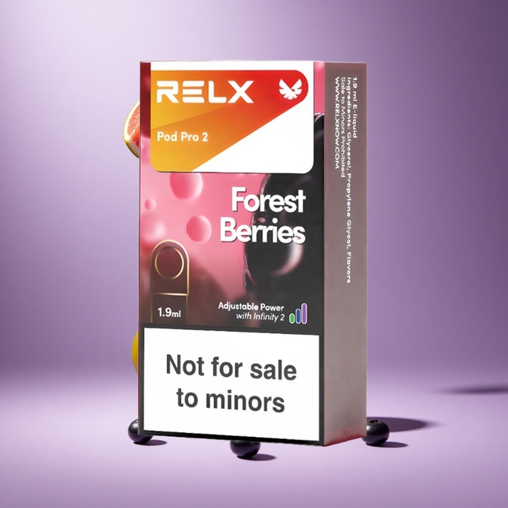 Relx Pod Pro 2 جهاز تبغ بالتوت البري للغابة بسعات 600 نفخة