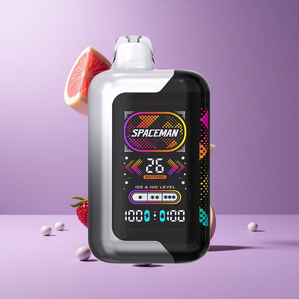 SMOK SPACEMAN SP40000 تبغ إلكتروني قابل للتصريف توت أسود وعليق بسعة 20 مل وشاشة LED 2.28 بوصة